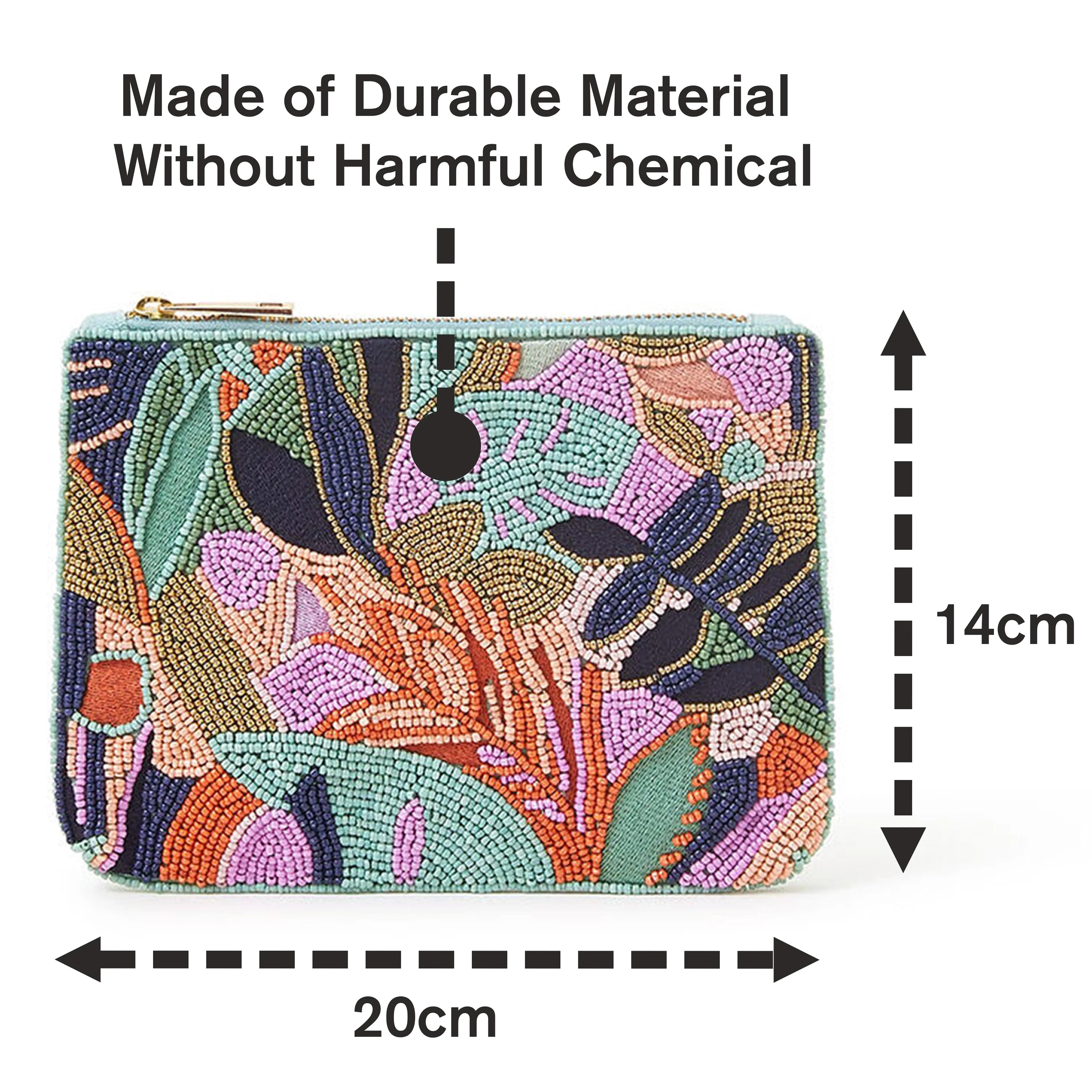 Accessorize London Multi Palm Print Embellished Pouch