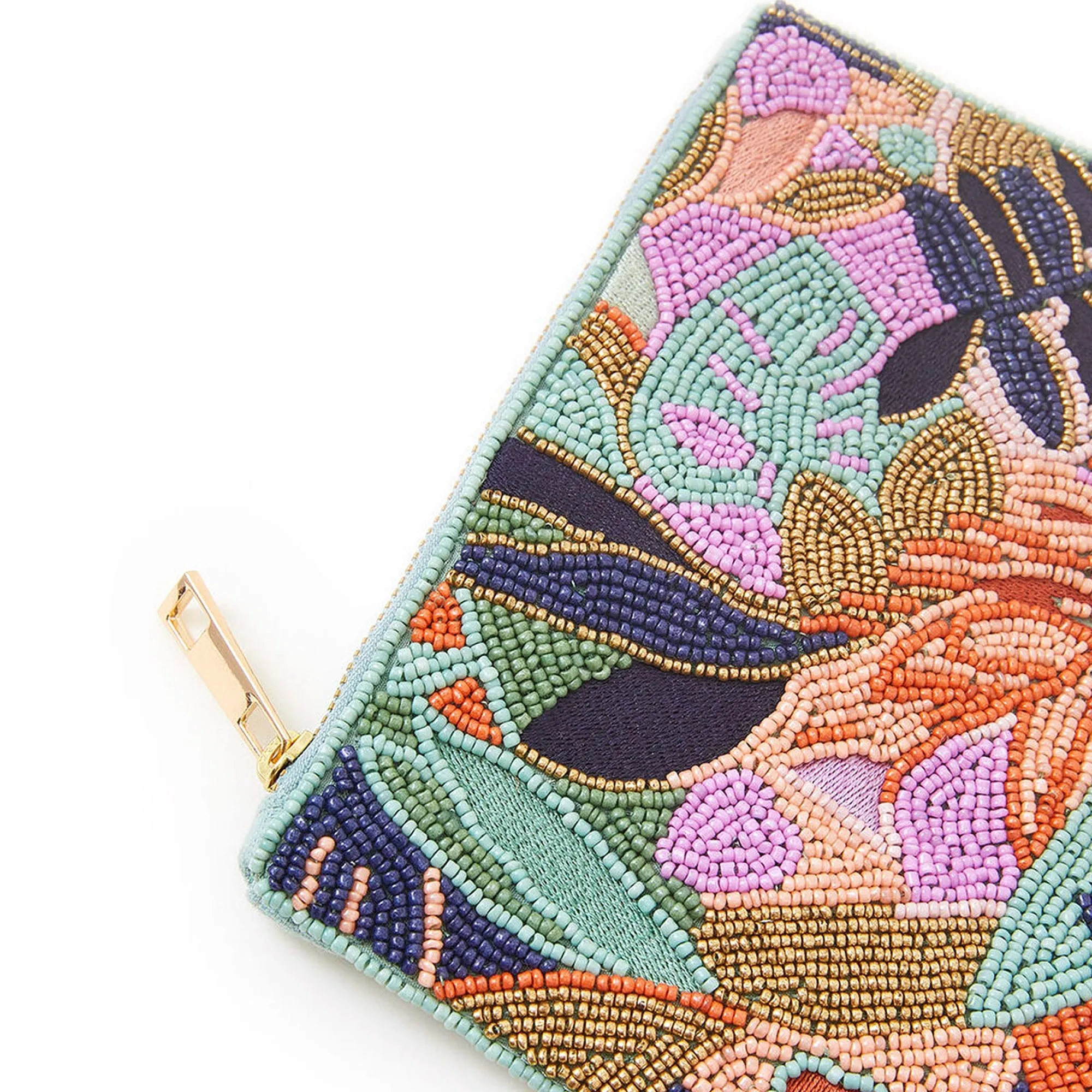 Accessorize London Multi Palm Print Embellished Pouch