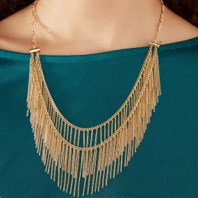 Accessorize London Women's Fine Tassel Layered Necklace