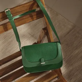Accessorize London Women's Green Felt Cross Body
