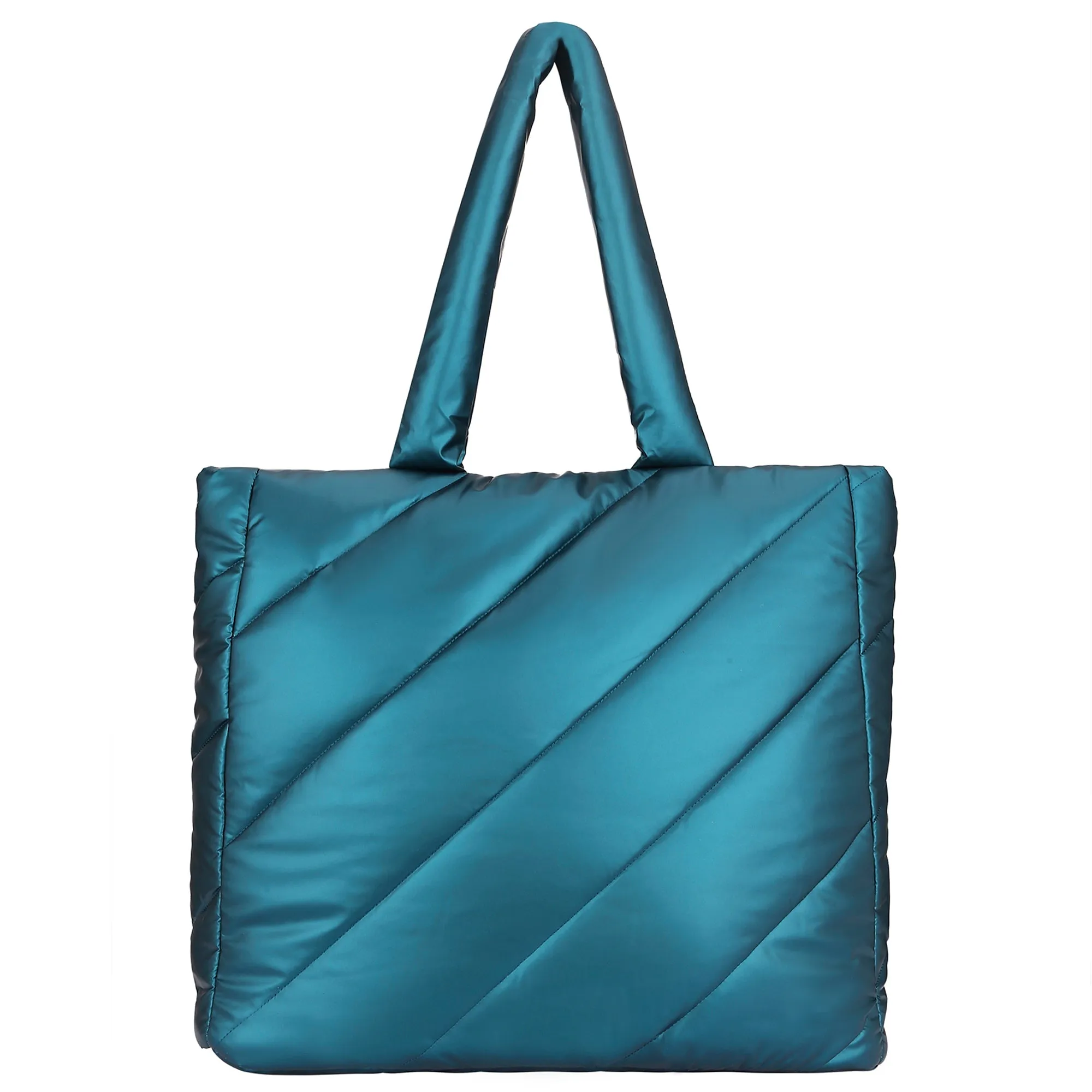 Accessorize London Women's Teal Metallic Tote Bag