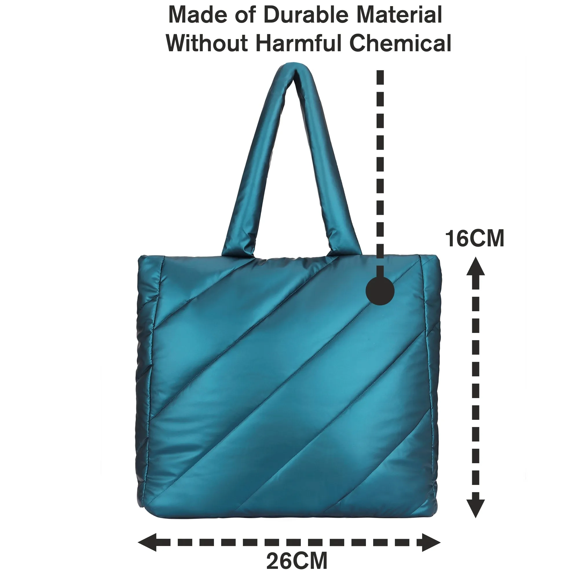 Accessorize London Women's Teal Metallic Tote Bag