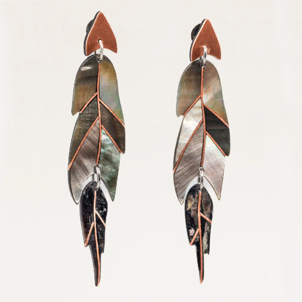 Ajei Feather Swing Earrings