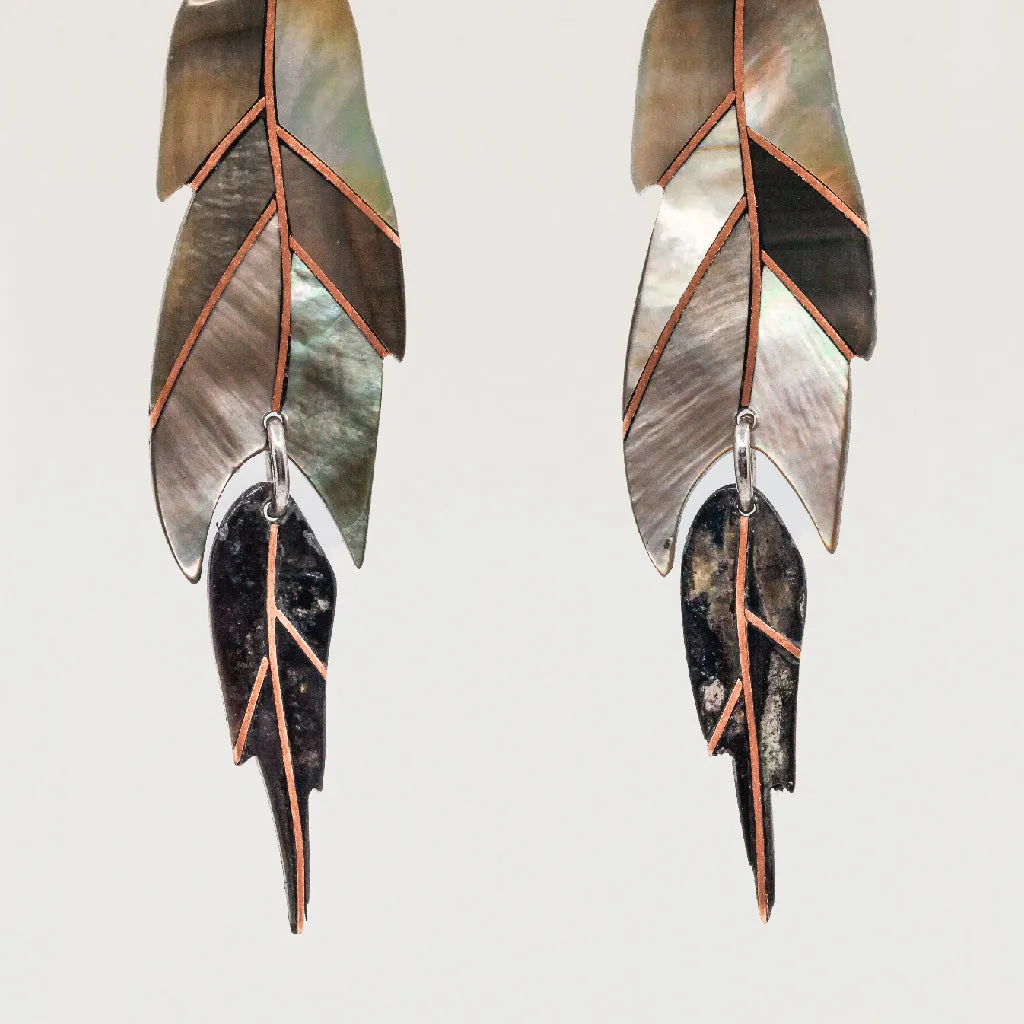 Ajei Feather Swing Earrings