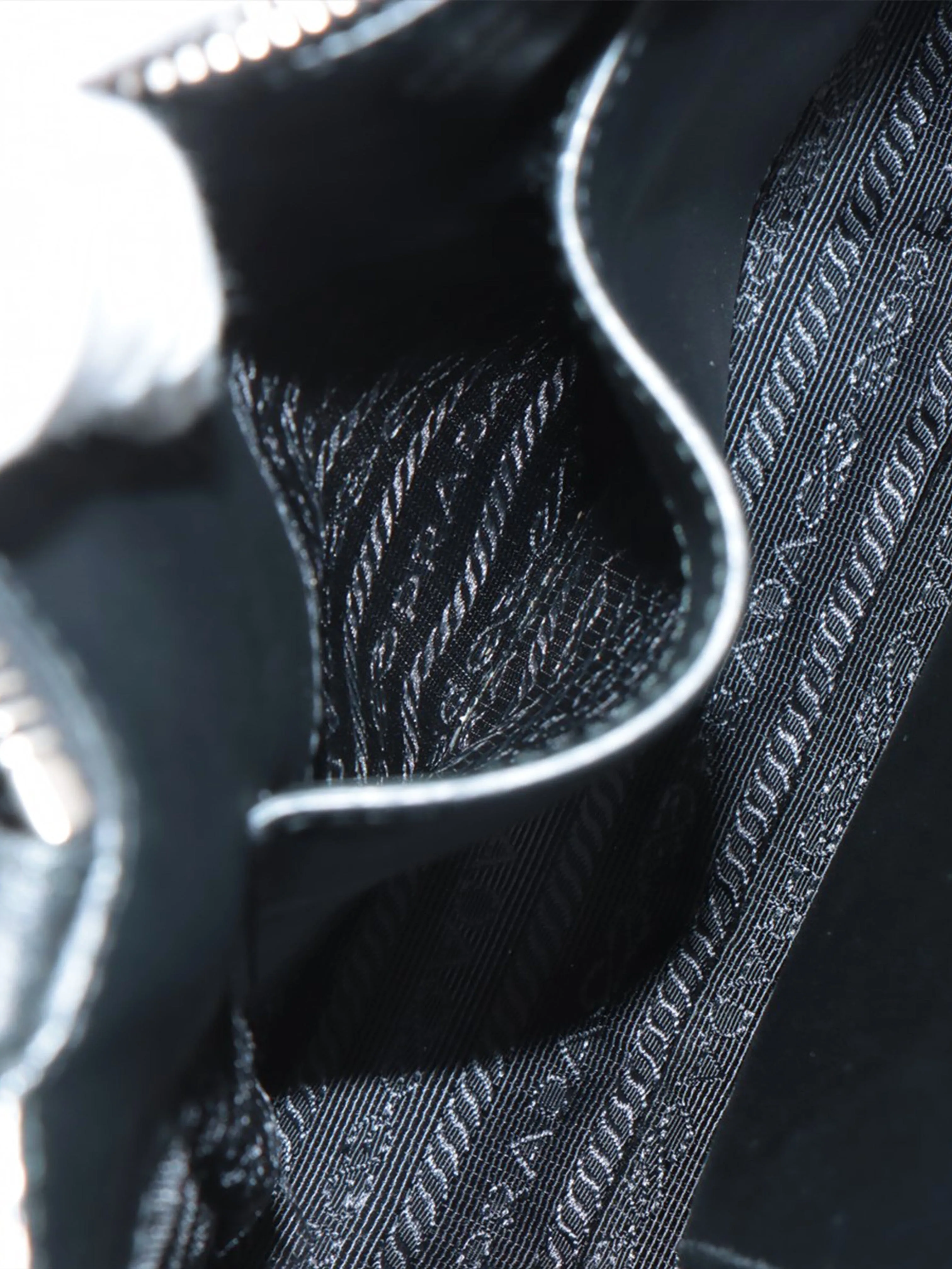 Black nylon and leather 2way bag