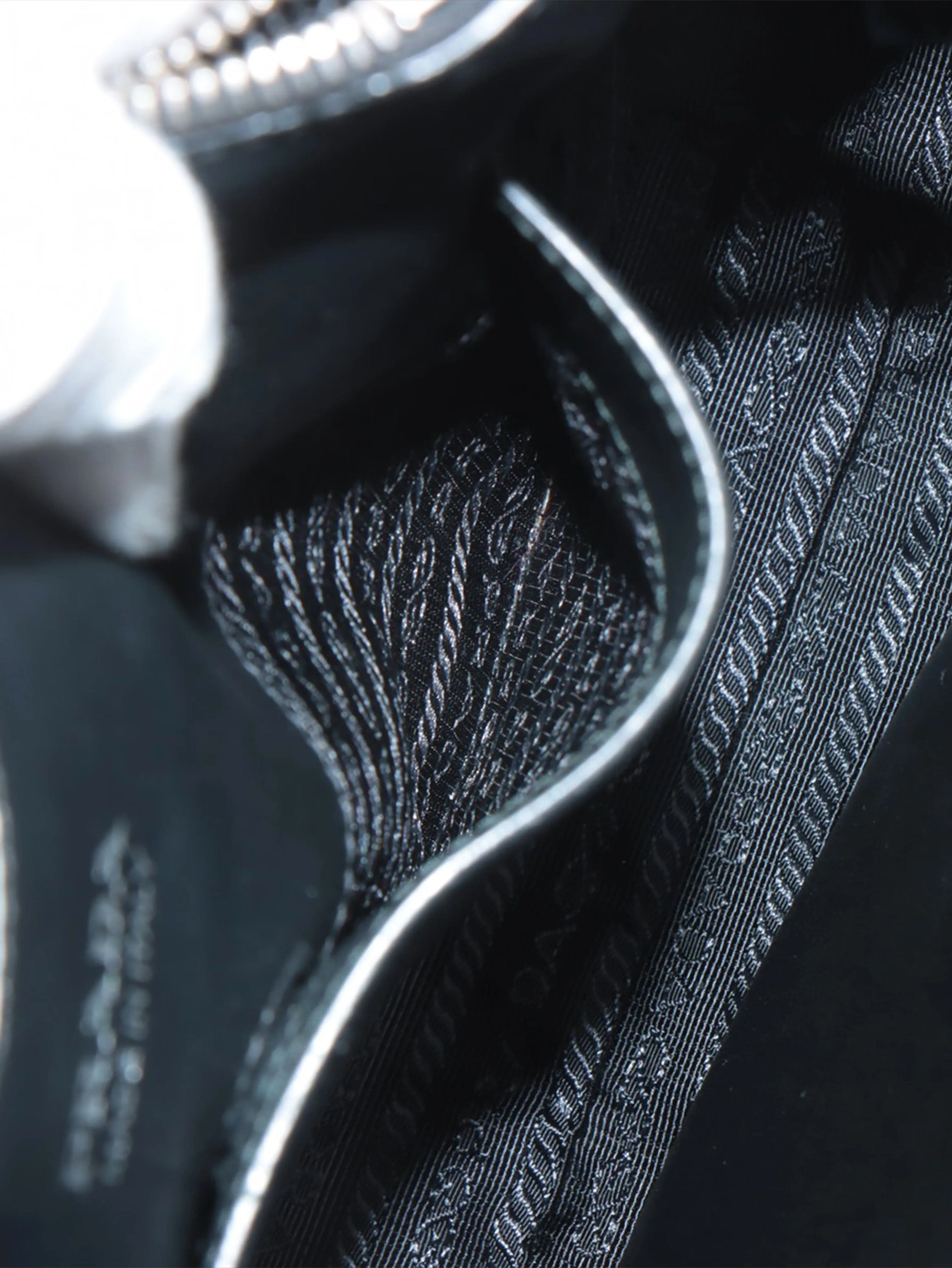 Black nylon and leather 2way bag