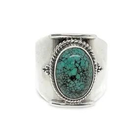 Boheme Turquoise Saddle Silver Ring