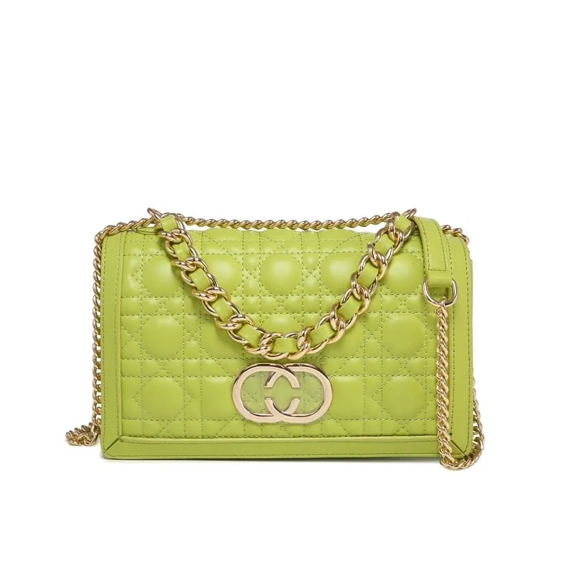 Borsa Donna Manica Tracolla Catena Cerniera Similpelle Elegante