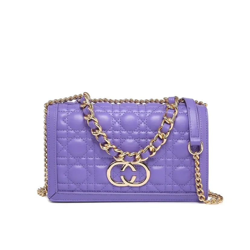 Borsa Donna Manica Tracolla Catena Cerniera Similpelle Elegante