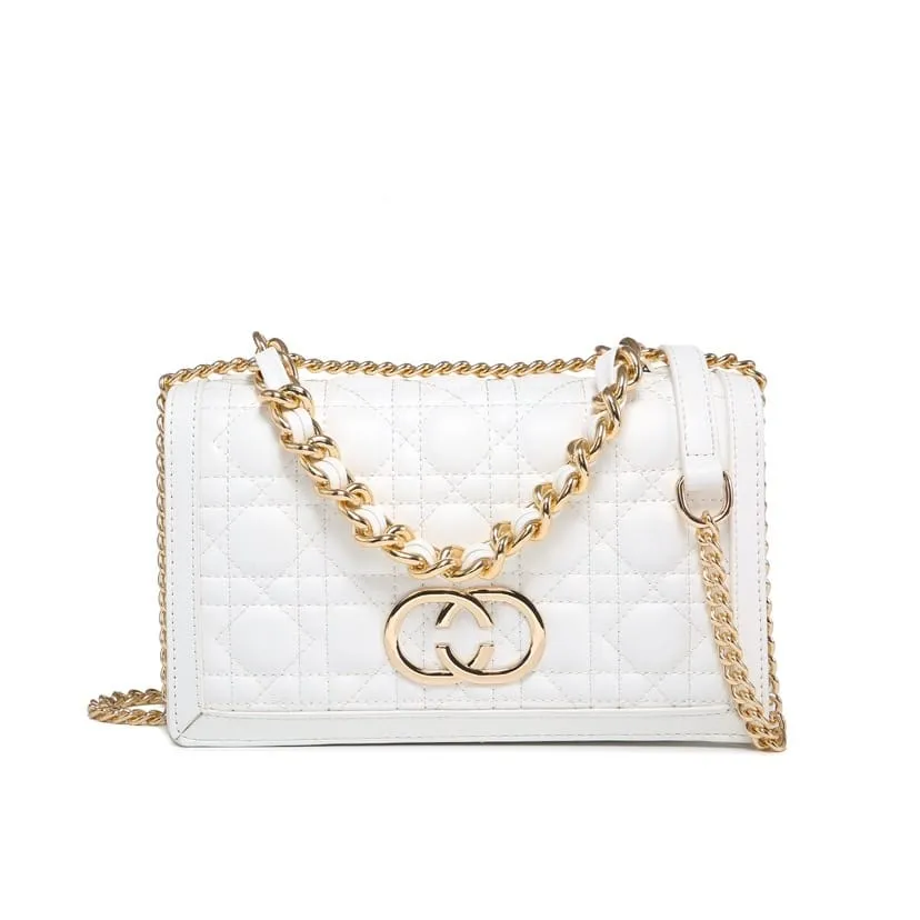Borsa Donna Manica Tracolla Catena Cerniera Similpelle Elegante
