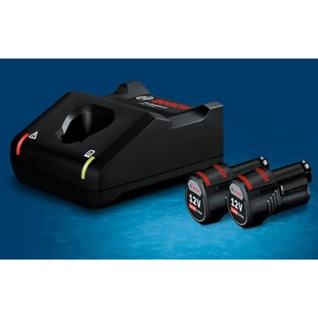 Bosch GBA Two 12-volt 2000mAh   GAL 12V-40 Professional Cordless Battery & Charger Starter Set