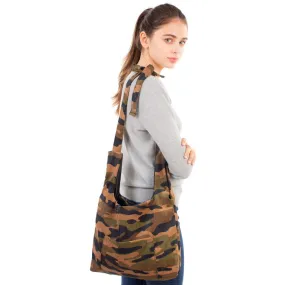 Camouflage Pattern Corduroy Tote Bag