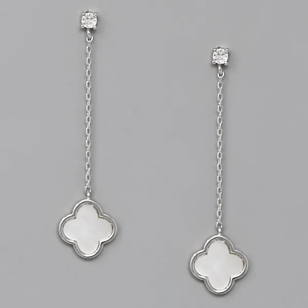 Clover Chain Drop Earrings