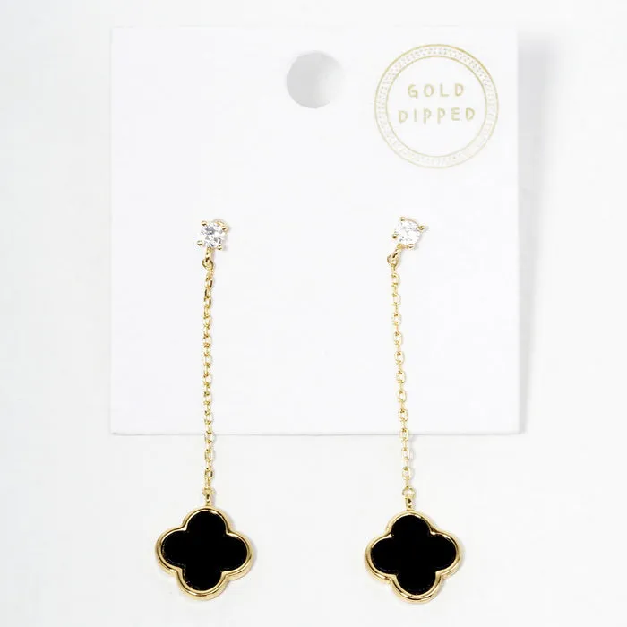 Clover Chain Drop Earrings