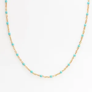 Dainty Enamel Bead Necklace