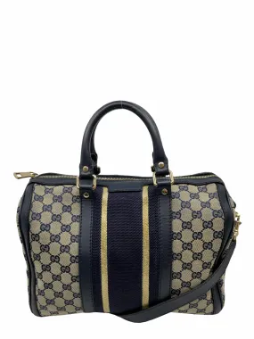 Stylish Gucci Monogram Canvas Boston Bag with Detachable Shoulder Strap