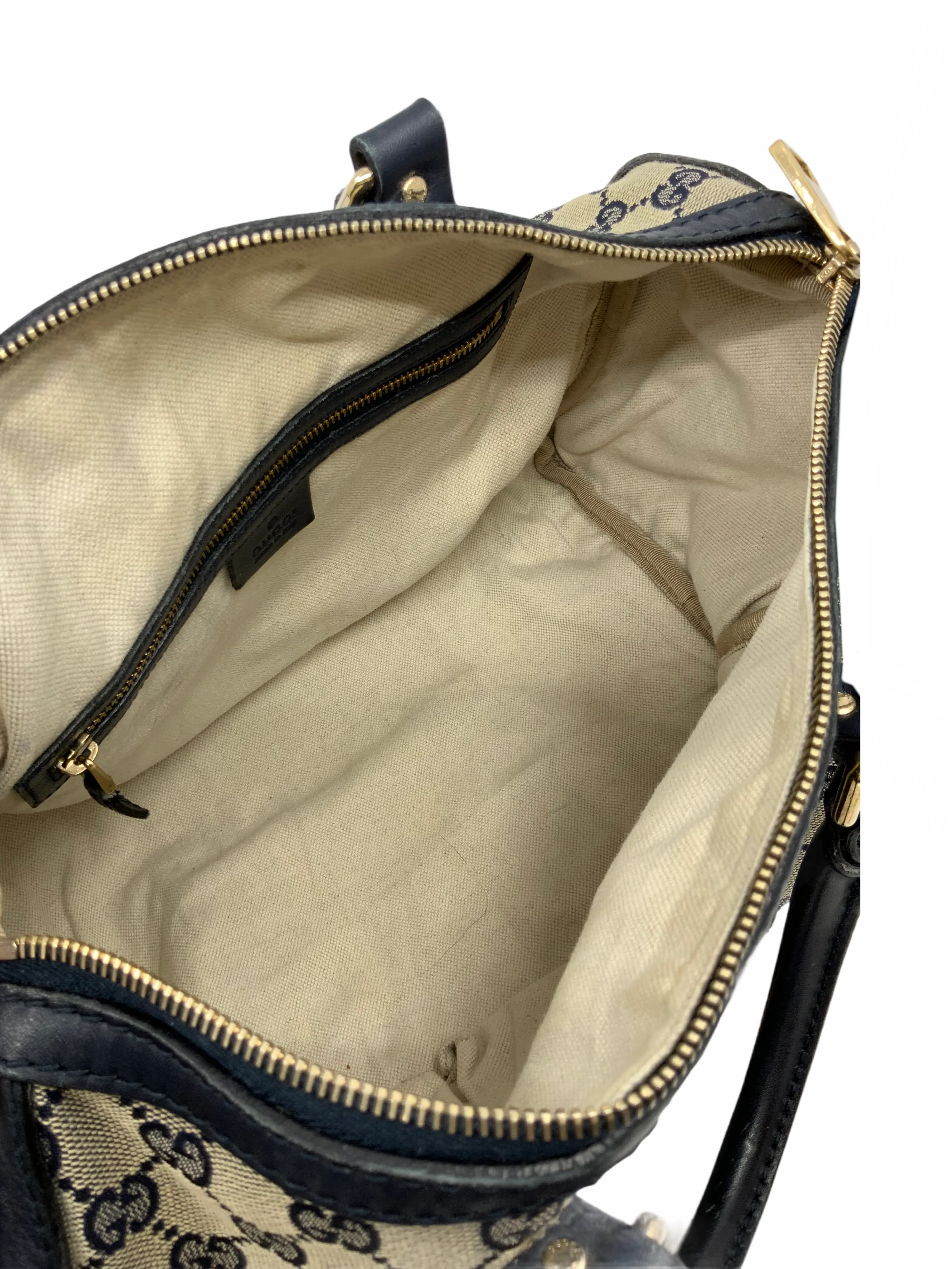 Stylish Gucci Monogram Canvas Boston Bag with Detachable Shoulder Strap