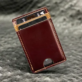 Horween MiniMaxV2 wallet | 5 Pocket Minimalist Wallet | Made to Order in Premium Horween Leather | Custom Leather and Pen