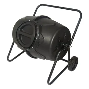 Koolscapes Wheeled Tumbling Composter 50 Gal (169L) Rotating Outdoor Compost Bin with Twist-Lock Lid, Recycled Plastic Tumbler with Steel Frame and Wheels for Backyard and Vegetable Garden