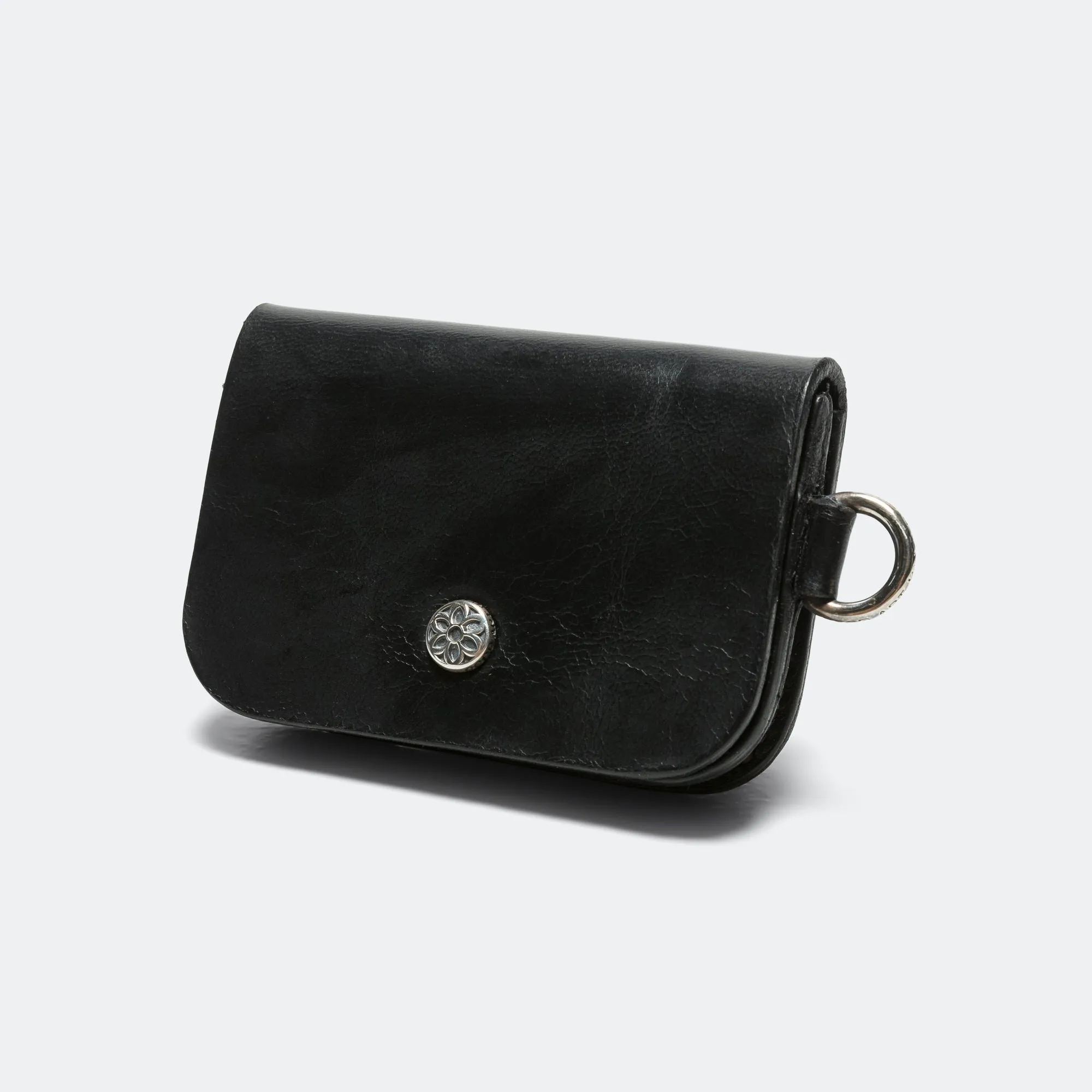 Leather Card Satchel - Black/Horse