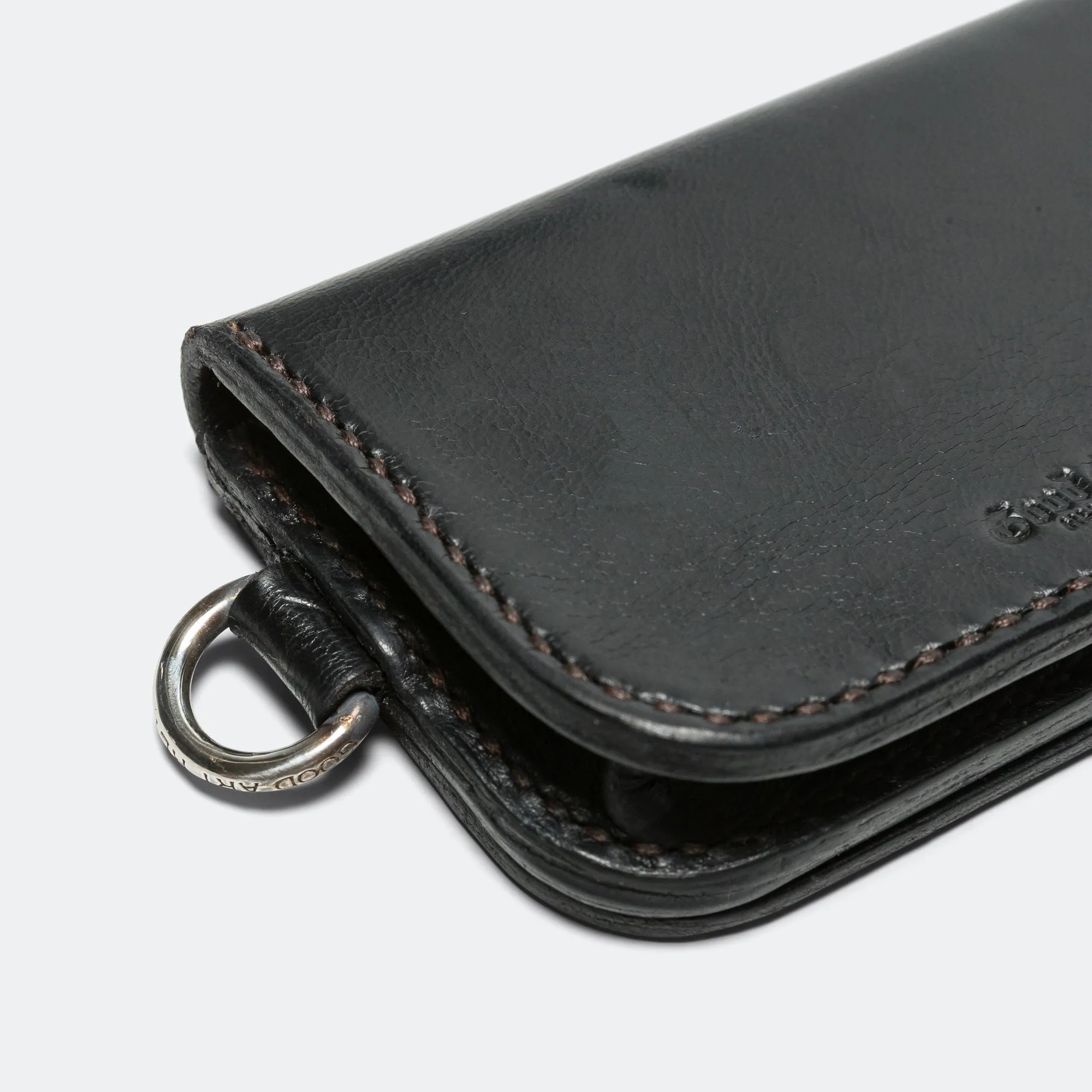 Leather Card Satchel - Black/Horse