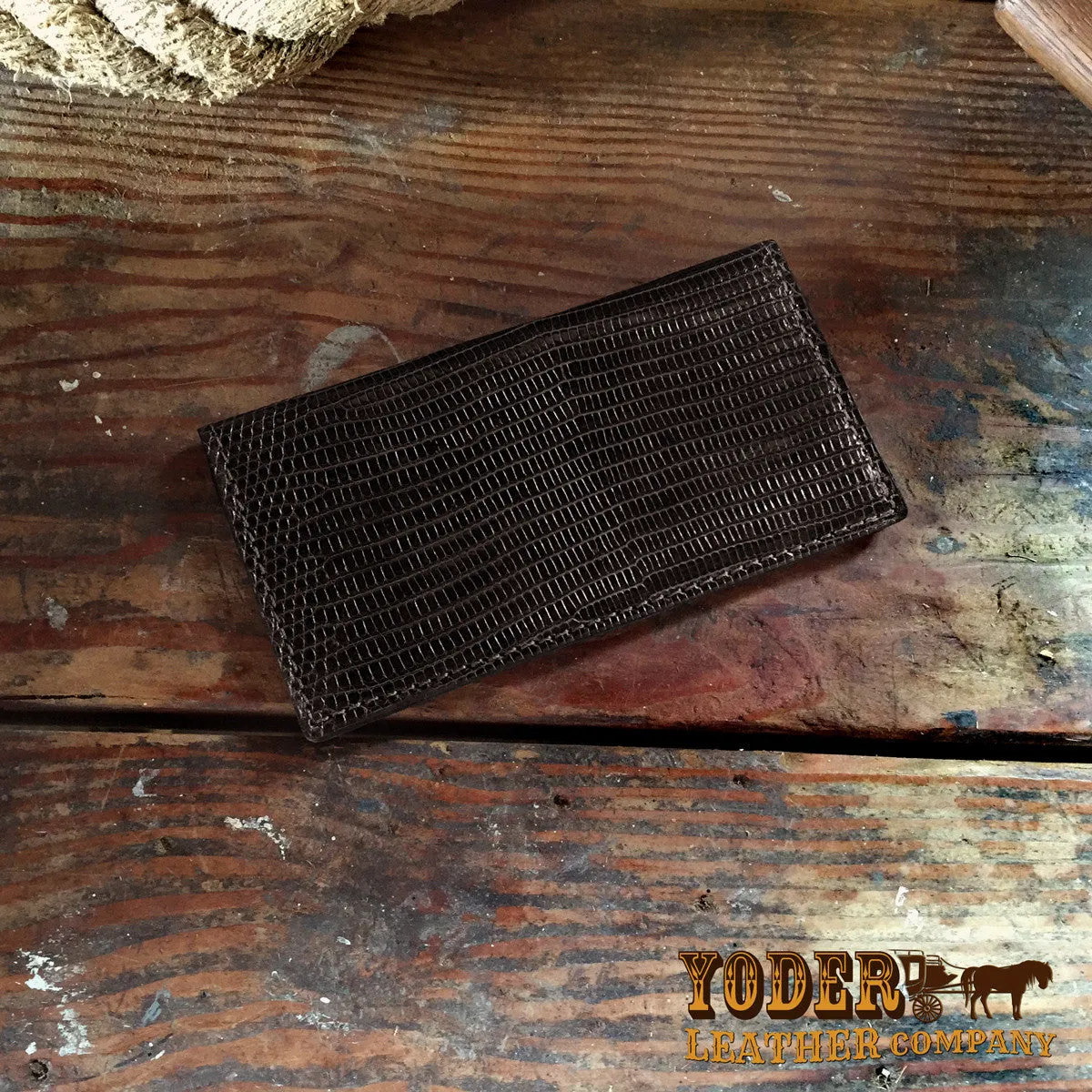 Lizard Black Checkbook