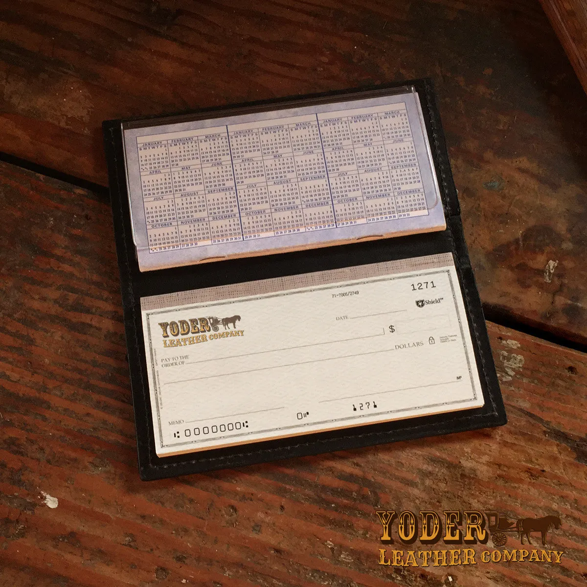 Lizard Black Checkbook