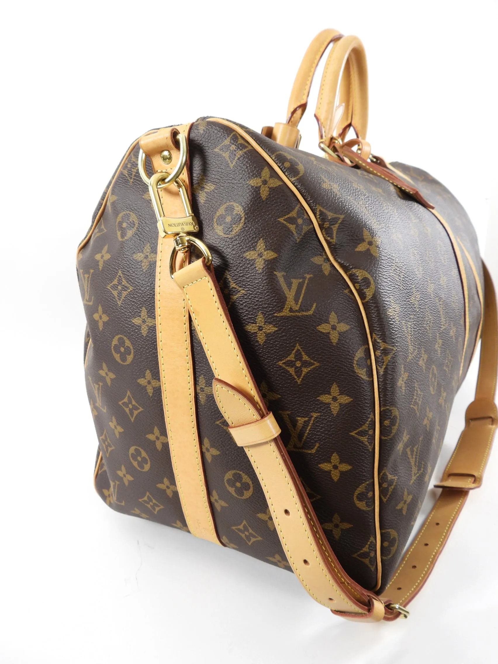 Louis Vuitton Monogram Canvas Keepall 55 Bandouliere Travel Duffle Bag