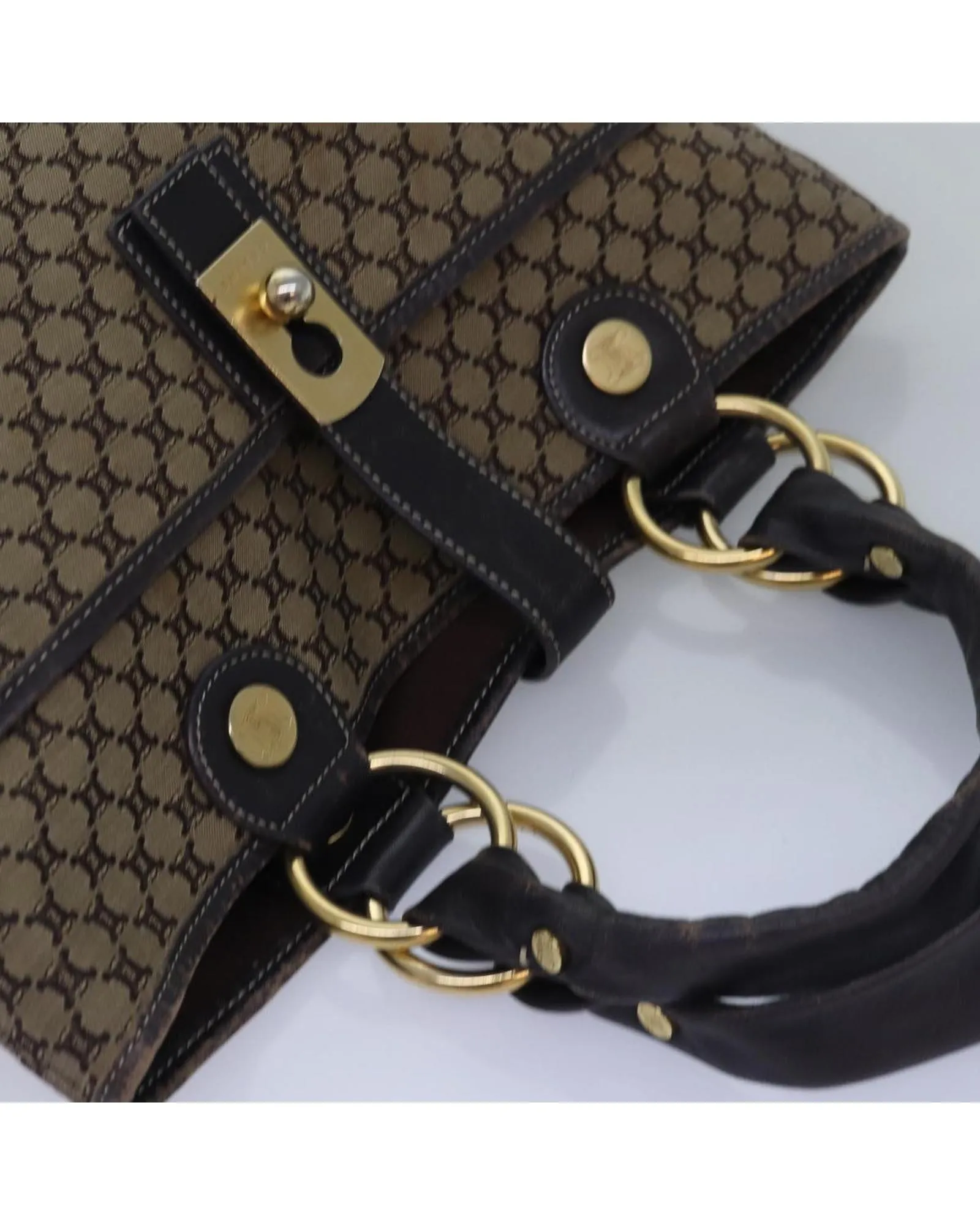 Macadam Canvas Hand Bag with Handle