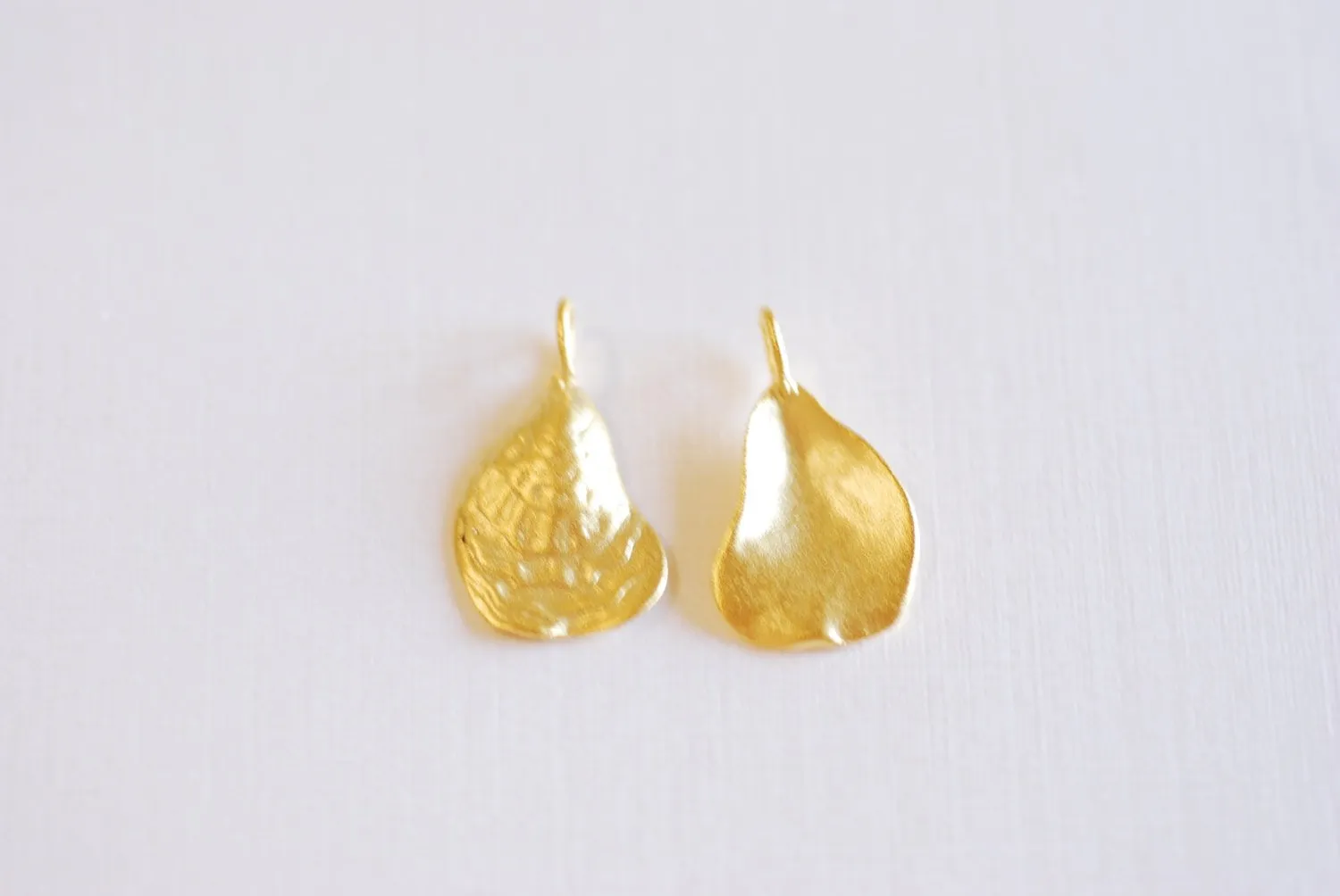Matte Vermeil Gold Oyster Shell Charm - 18k gold over 925 sterling silver sea shell charm, vermeil sea shell,sea shell charm,sea shell, 129