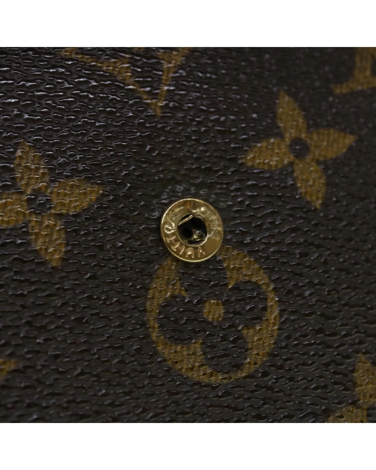 Monogram International Canvas Wallet with Clasp Button