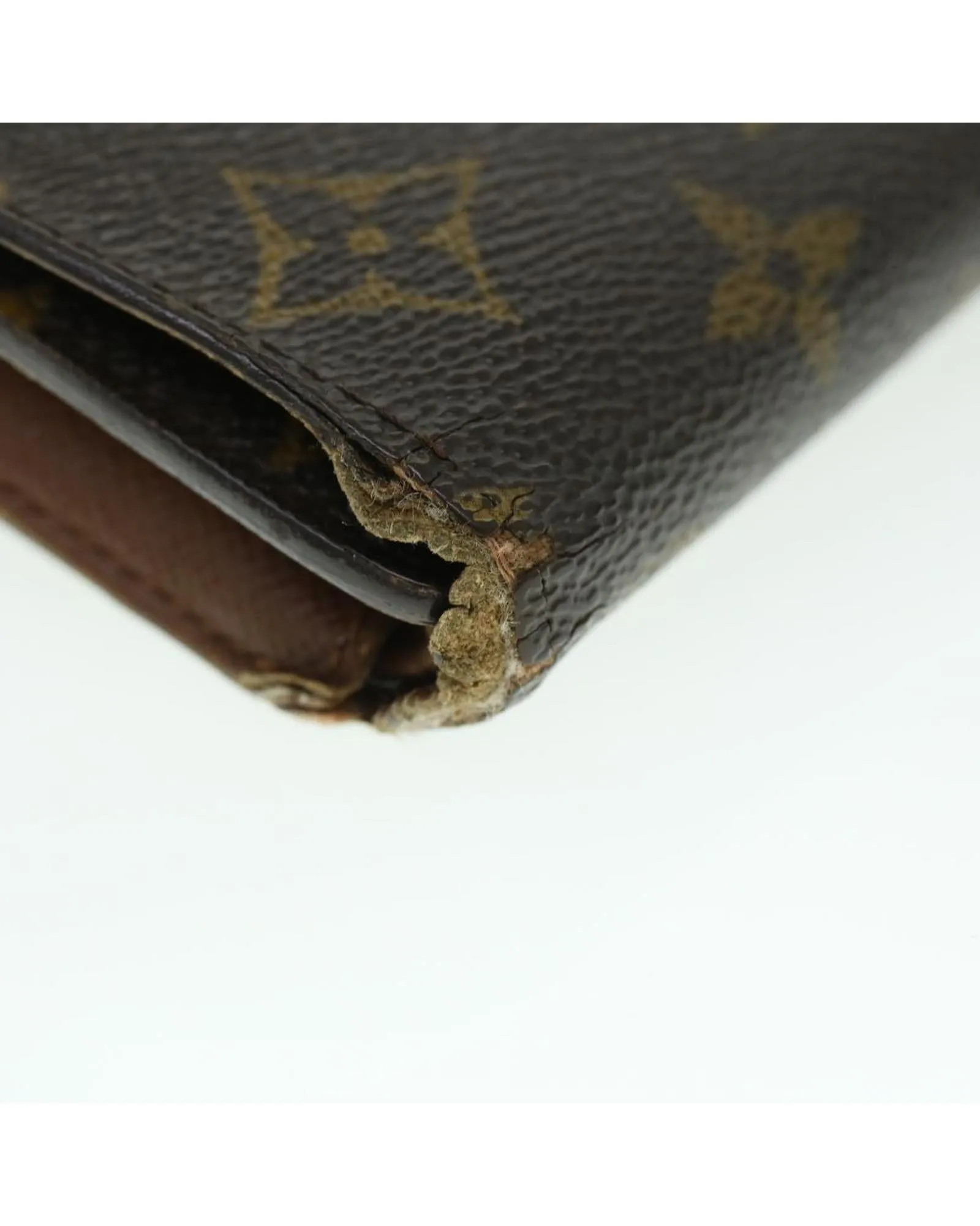 Monogram International Canvas Wallet with Clasp Button