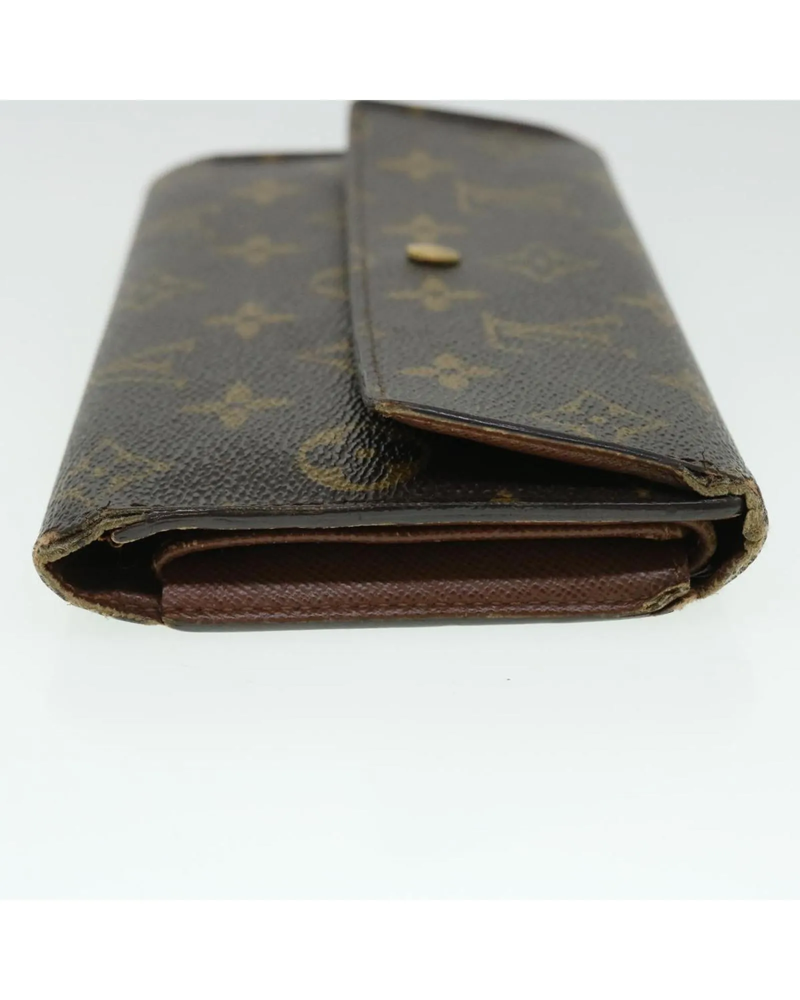 Monogram International Canvas Wallet with Clasp Button