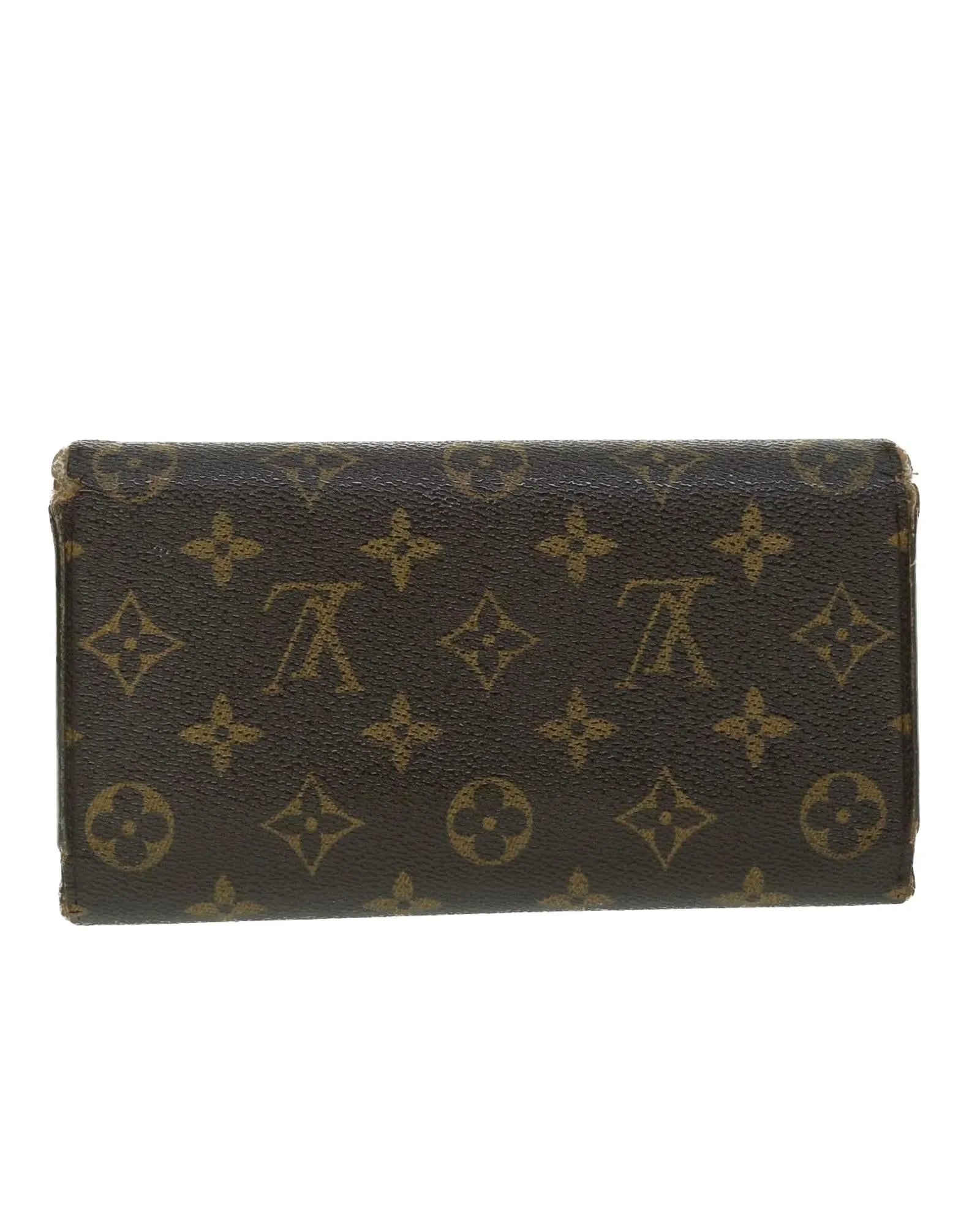 Monogram International Canvas Wallet with Clasp Button