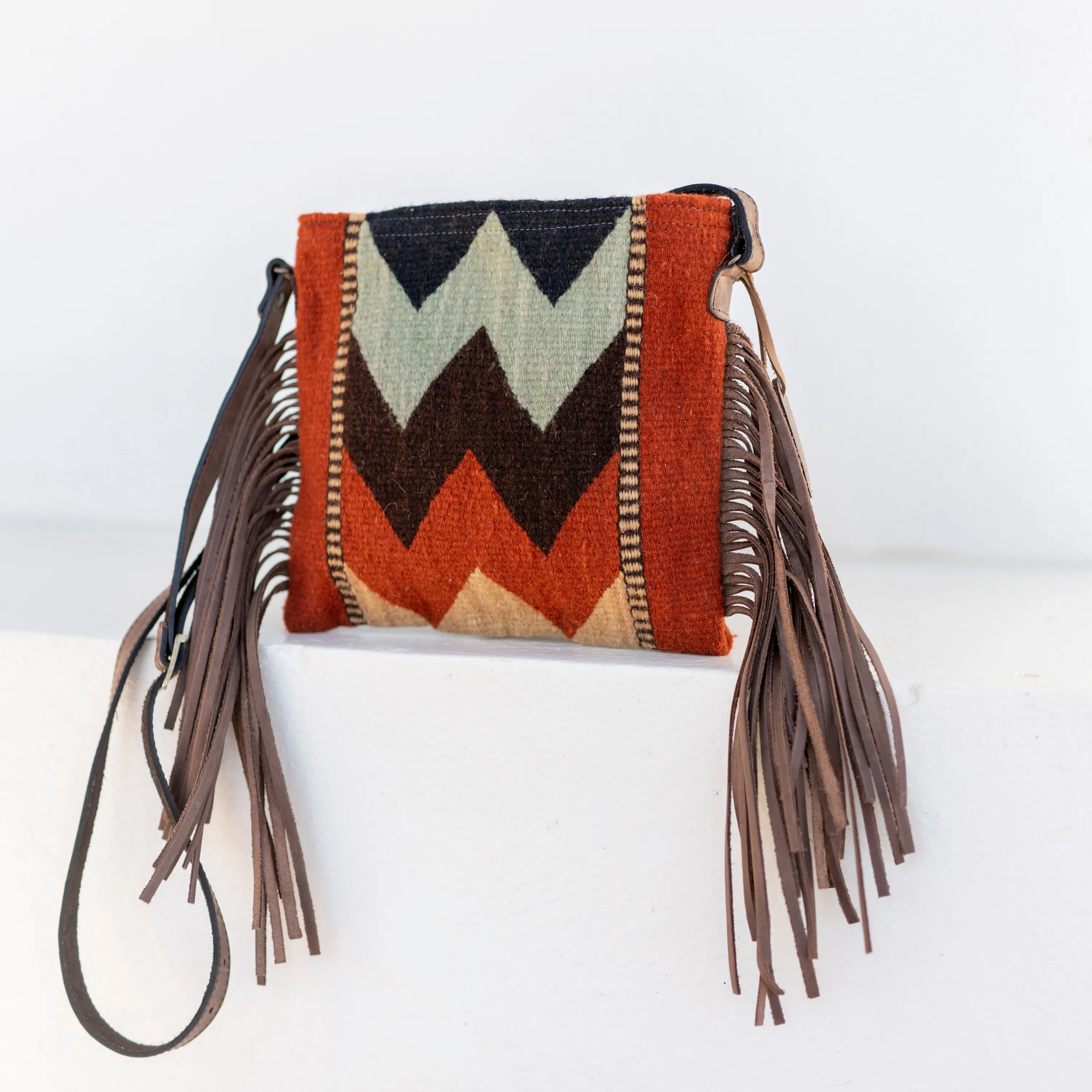 Mountain Chevrons Fringe Bag