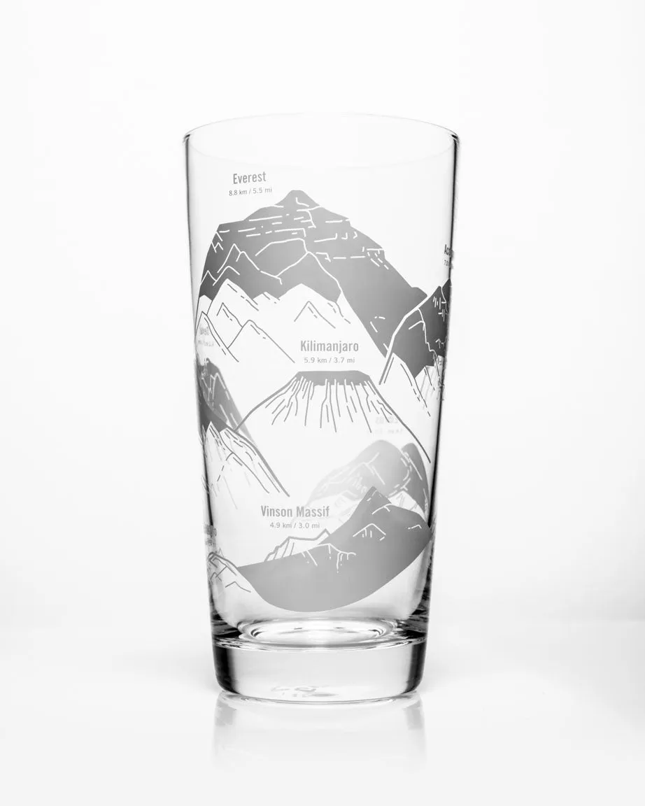 Mountain Peaks of the World Beer Glass (12 oz)