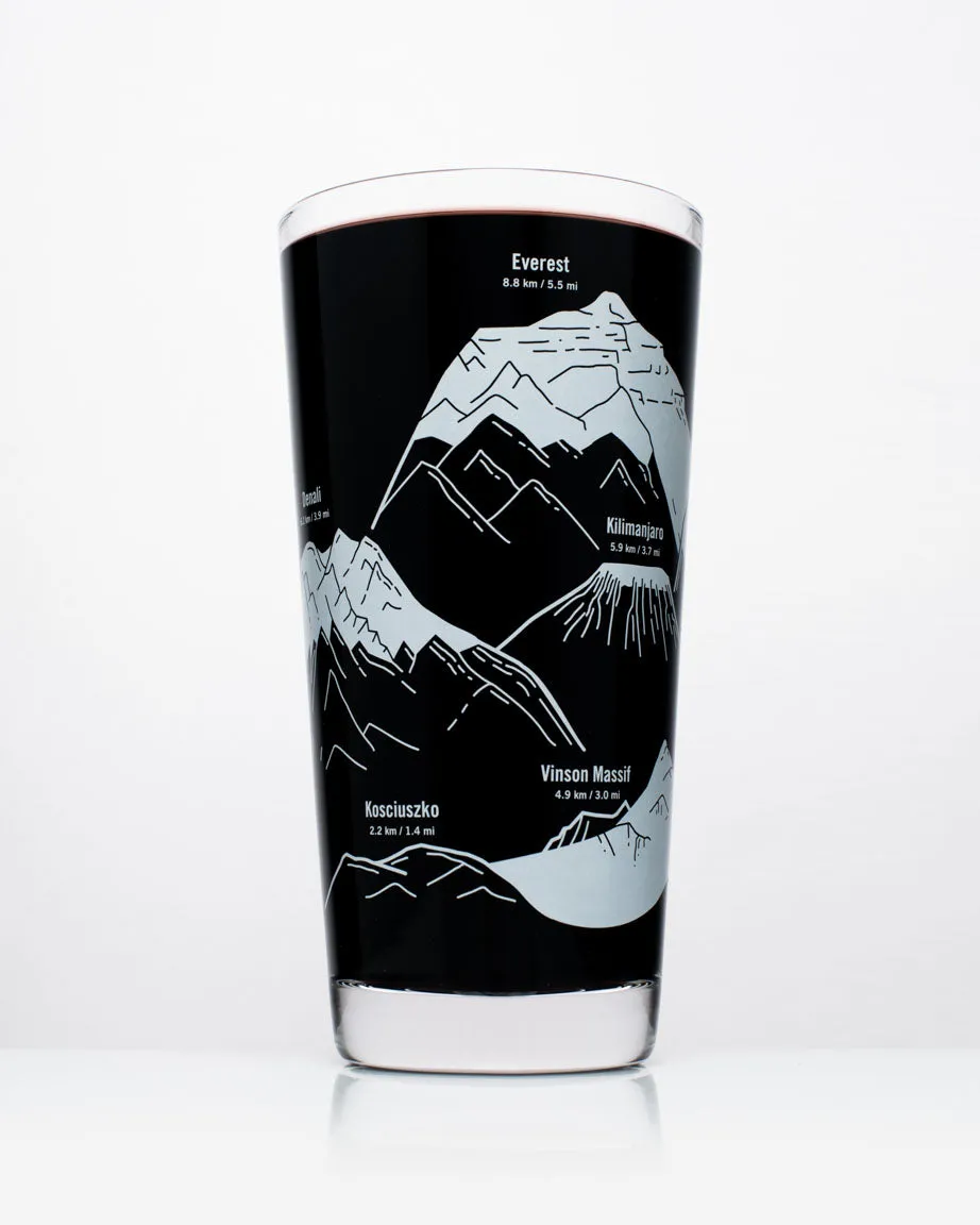 Mountain Peaks of the World Beer Glass (12 oz)