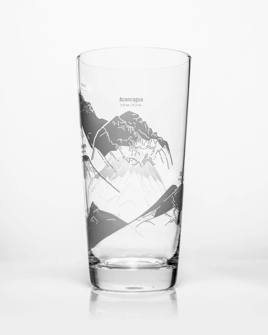 Mountain Peaks of the World Beer Glass (12 oz)