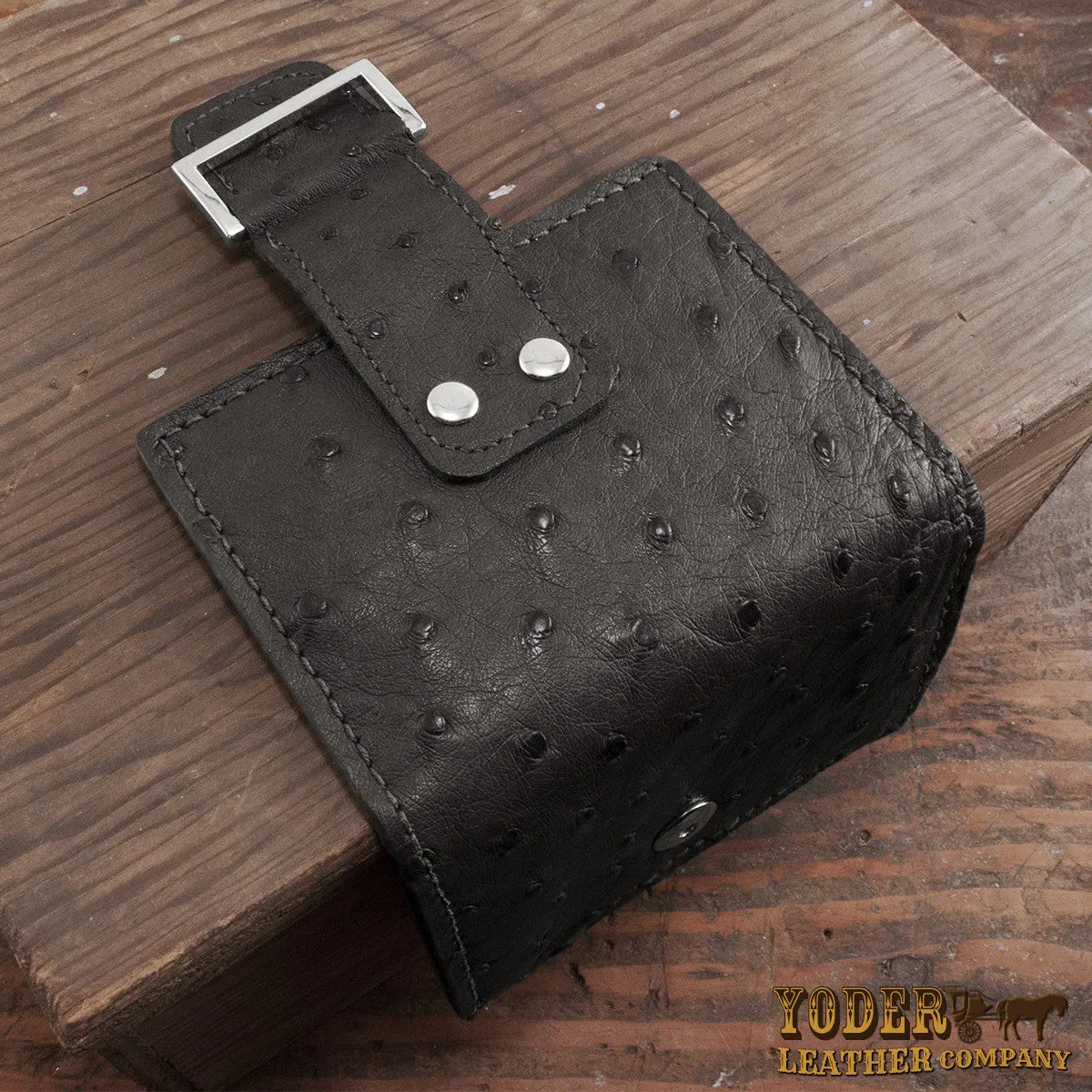 Ostrich Black Women's Wallet