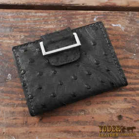 Ostrich Black Women's Wallet