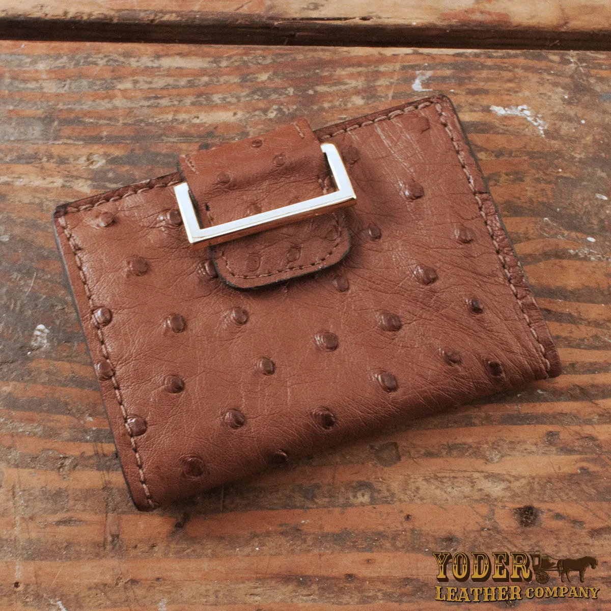 Ostrich Brown Women's Wallet