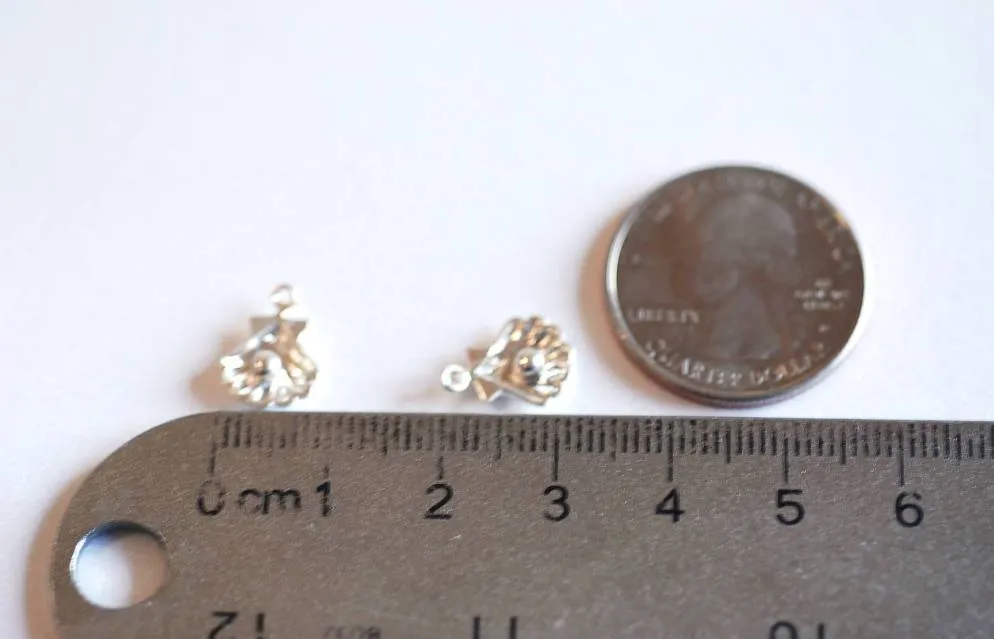Oyster shell Wholesale with Pearl Charm- Choose Sterling Silver, Gold, Rose Gold, Seashell Charm, Pendant, Clam Shell, Conch Shell, Shell Charm, 154