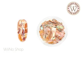 Peach Natural Abalone Crushed Shell Chips Nail Art Decoration