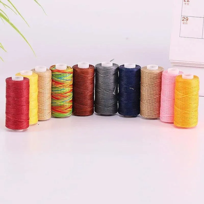 Polyester Waxed Thread Set: Vibrant Crafting Kit for Leather Enthusiasts