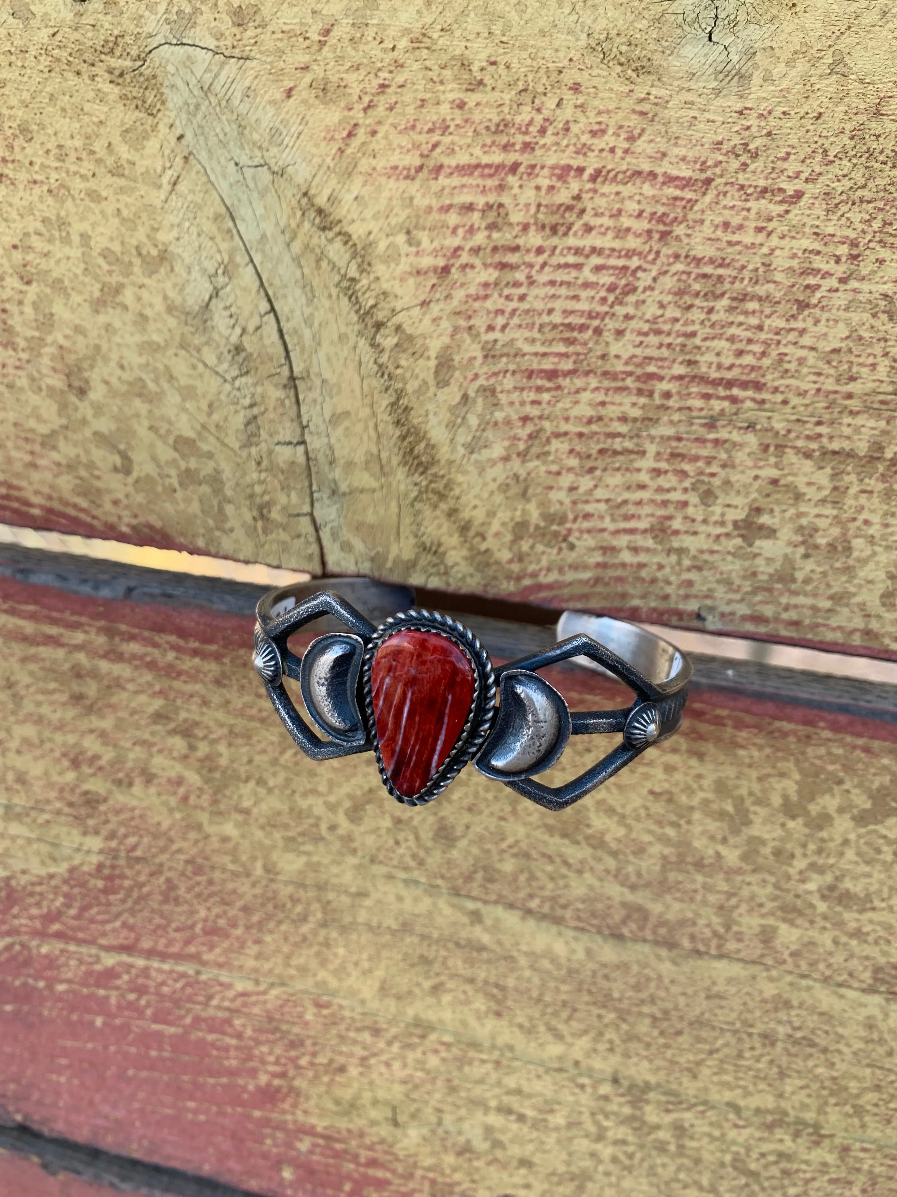 Red Shell cuff bracelet