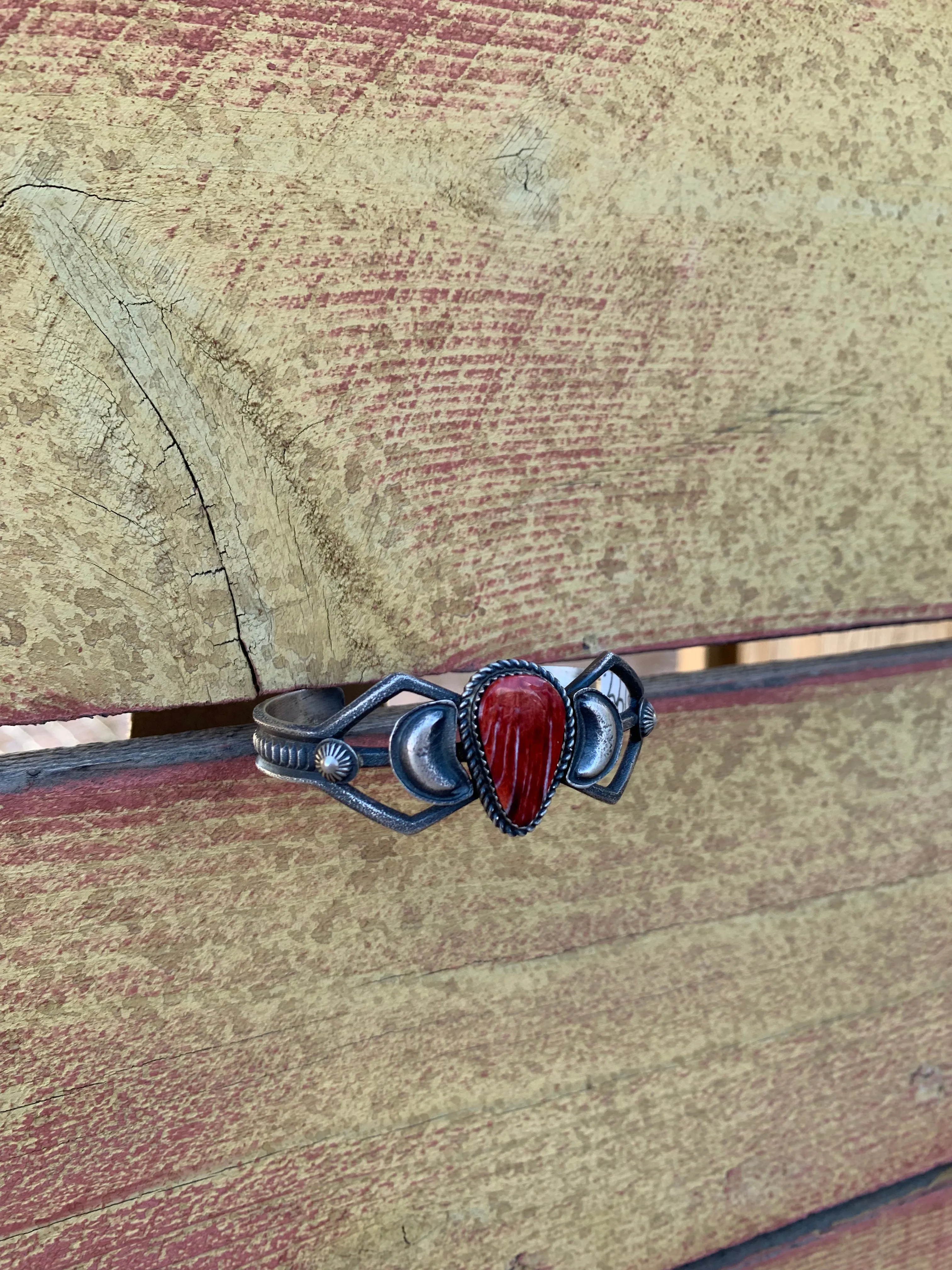 Red Shell cuff bracelet