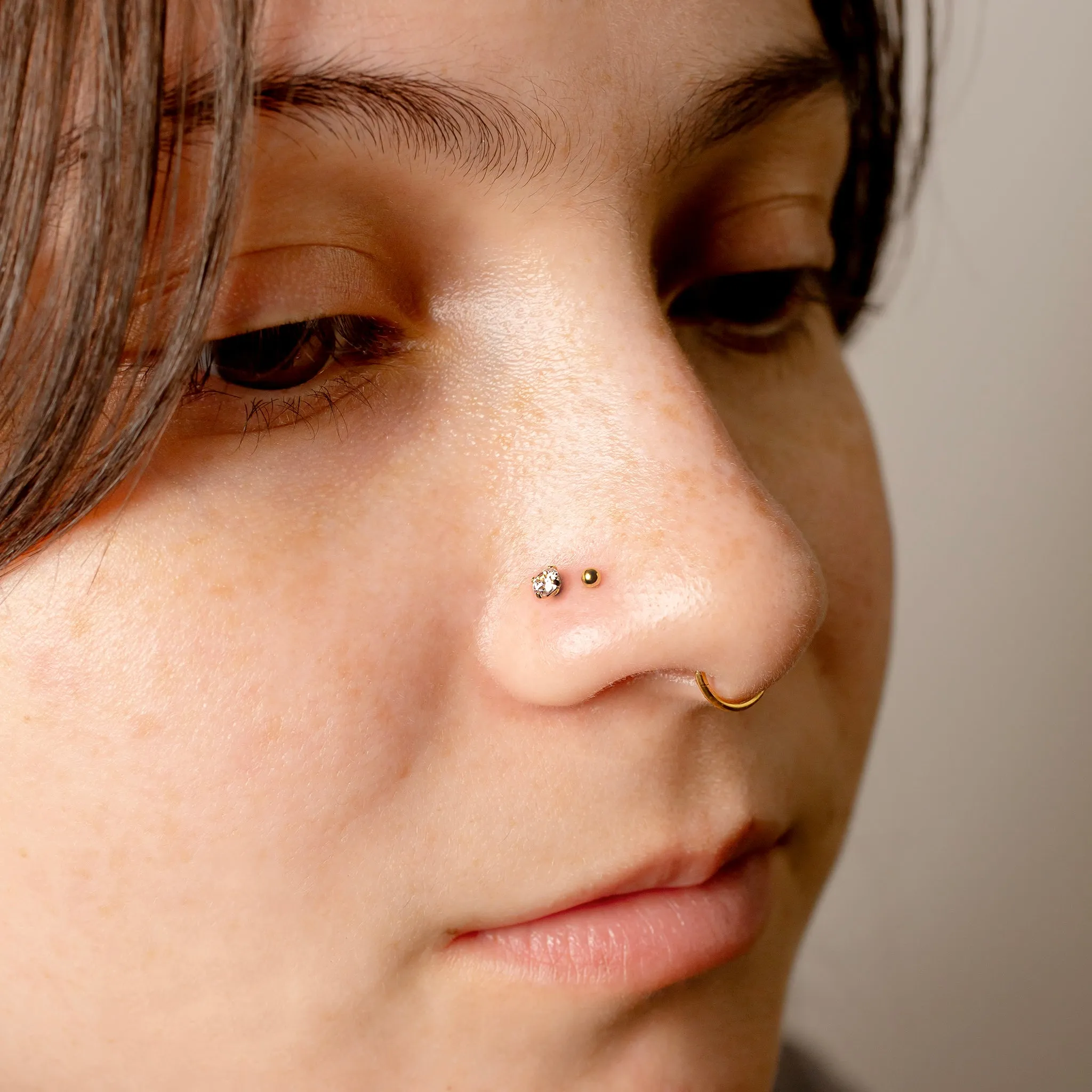 Smooth Sphere Flat Back Nose Stud