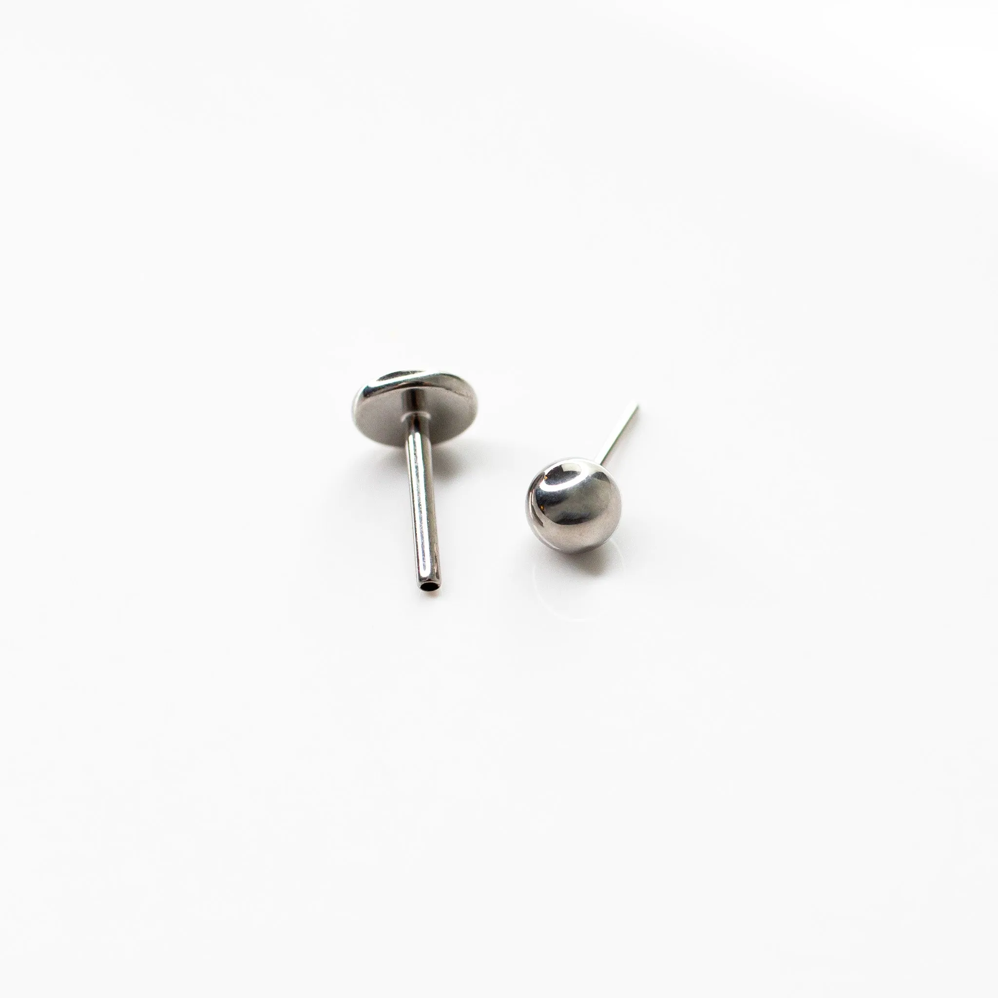 Smooth Sphere Flat Back Nose Stud