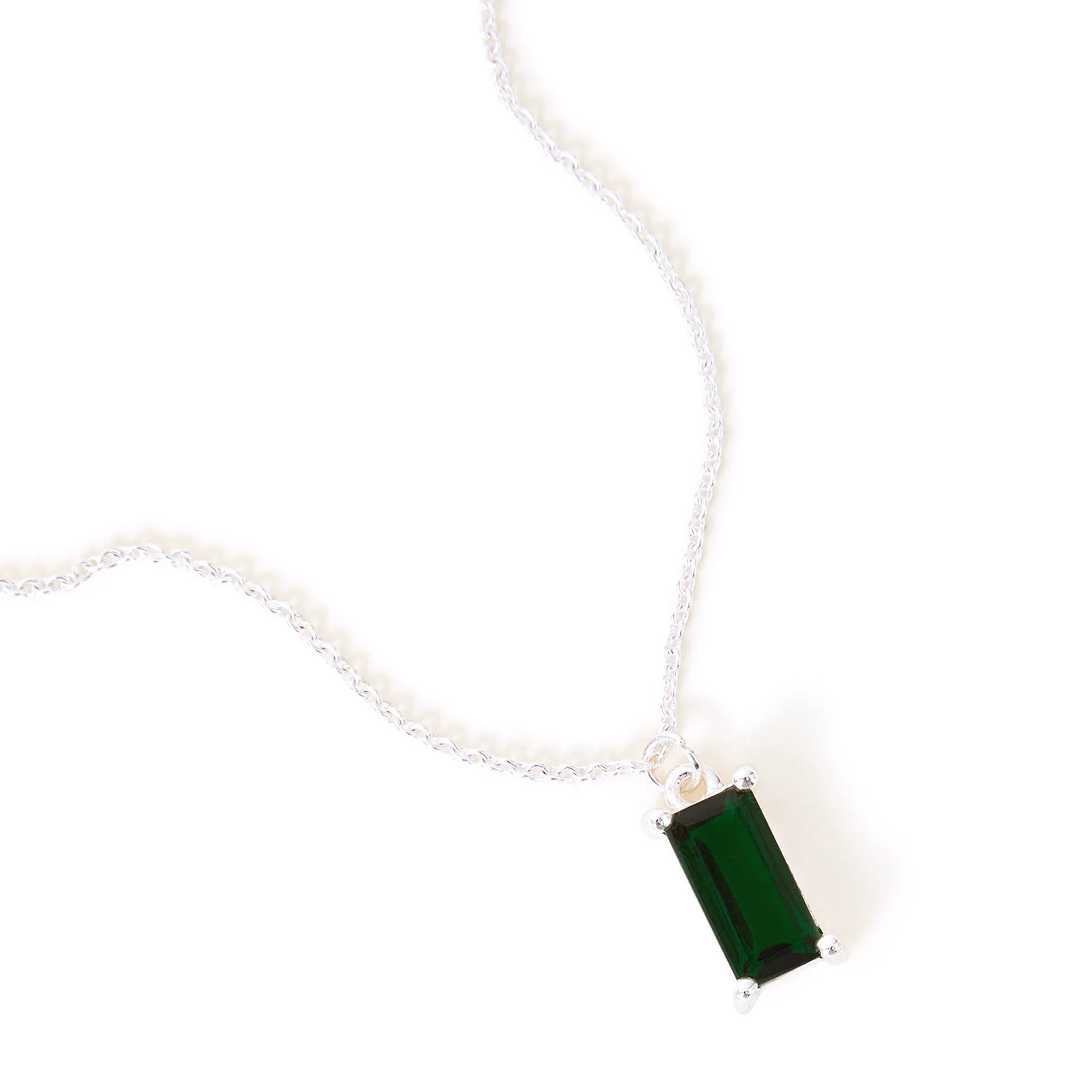 Sterling Silver Stone Pedant Necklace