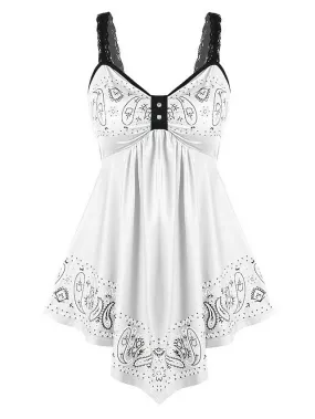 Stylish Women's Plus Size Lace Camisole Summer Top